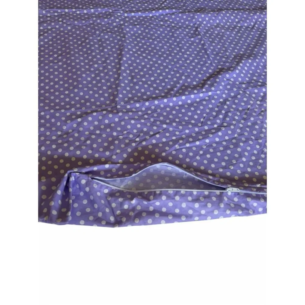 Pottery Barn Toddler Bed Duvet Cover Purple Polka Dot